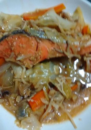 鮭のチャンチャン焼きオーブンとフライパン-レシピのメイン写真