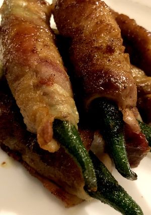 豚肉シリーズ_オクラ巻きカレー味-レシピのメイン写真