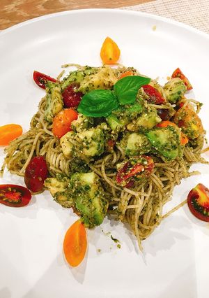 ジェノベーゼソースとトマトのパスタ-レシピのメイン写真