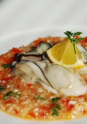 生牡蠣 新玉葱とプチトマトのドレッシング-レシピのメイン写真