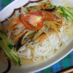 野菜たっぷり！コンソメそうめん-レシピのメイン写真