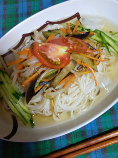 野菜たっぷり！コンソメそうめん-レシピのメイン写真