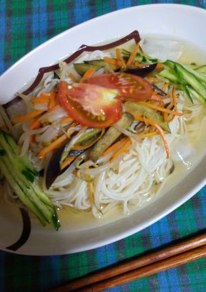 野菜たっぷり！コンソメそうめん-レシピのメイン写真