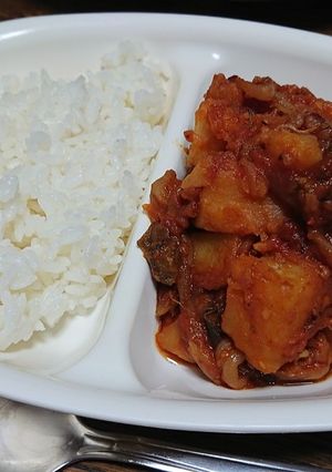 煮込み✨ポークトマトカレーライス-レシピのメイン写真