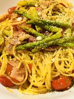 アスパラ&プチトマトソースのパスタ-レシピのメイン写真