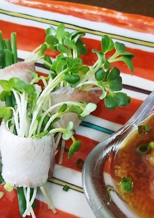 自家製ポン酢でかんぱち冷製香味野菜巻き-レシピのメイン写真
