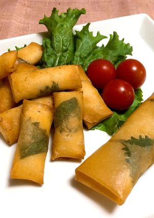 大葉とチーズと鶏ササミdeミニ春巻き♡-レシピのメイン写真