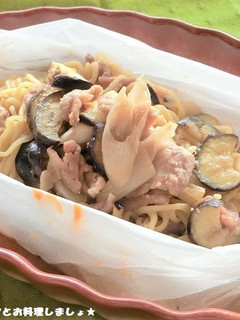 レンジで簡単★豚肉とナスの味噌焼きそば-レシピのメイン写真