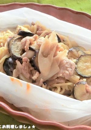 レンジで簡単★豚肉とナスの味噌焼きそば-レシピのメイン写真