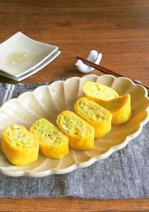 黒こしょう香る♪キャベツの卵焼き-レシピのメイン写真