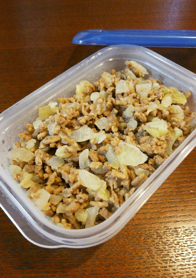 合挽き肉と玉葱の合わせ炒め-レシピのメイン写真