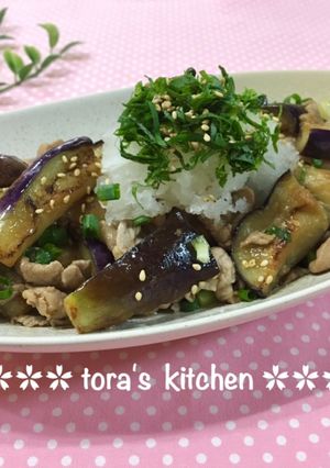 簡単☘️豚バラとナスのおろポンみそ炒め-レシピのメイン写真