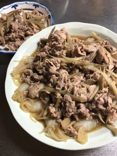 簡単、ゴボウしぐれ煮、豚コマコンニャク。-レシピのメイン写真