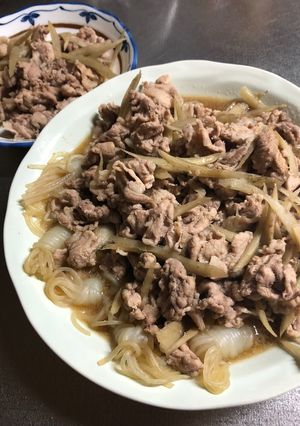 簡単、ゴボウしぐれ煮、豚コマコンニャク。-レシピのメイン写真