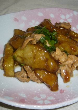 ナスと豚肉の甘辛煮-レシピのメイン写真