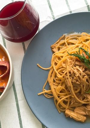 えのきとツナのバター醤油パスタ-レシピのメイン写真
