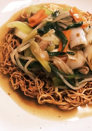 残ったそーめんで皿うどん♪-レシピのメイン写真