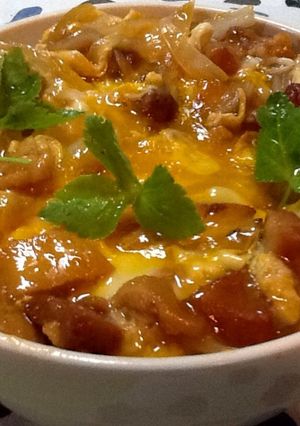 フライパンで3分➕焼き鳥缶➕爽やか親子丼-レシピのメイン写真