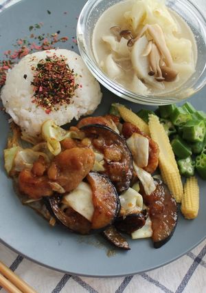 ナスと鶏肉の甘みそ炒め-レシピのメイン写真