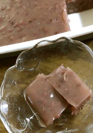 アガーで水ようかん　つぶあんで-レシピのメイン写真