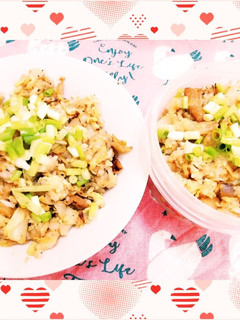 焼き鳥残りで♪卵を生かしたアレンジ炒飯♪-レシピのメイン写真