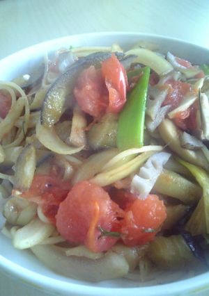 たっぷり野菜のゴロゴロトマトソースパスタ-レシピのメイン写真