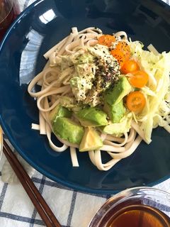 アボカドとささみの冷やしうどん-レシピのメイン写真