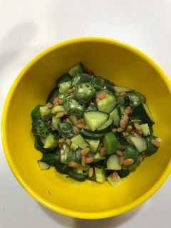 オクラキュウリ納豆の冷さっぱり和え物-レシピのメイン写真