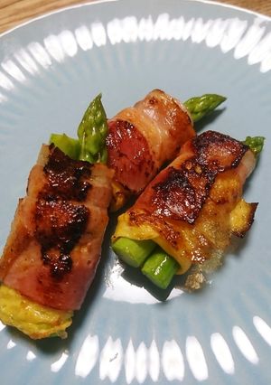 3色カラフル♪弁当にもアスパラ卵ベーコン-レシピのメイン写真