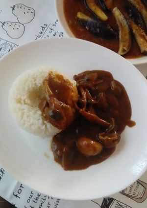 カレー。野菜たちはレンジでチンしました-レシピのメイン写真