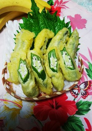 揚げてびっくり！オクラ粉チーズ入り-レシピのメイン写真