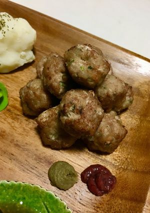餃子のタネの余りをフライパンで肉団子！-レシピのメイン写真