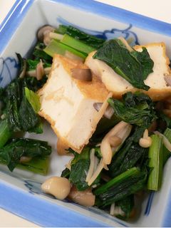 小松菜と厚揚げの炒め物-レシピのメイン写真
