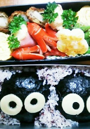 なんとなくキャラ弁。まっくろくろすけ編-レシピのメイン写真