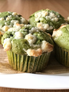 生クリームで、抹茶と小豆のマフィン-レシピのメイン写真