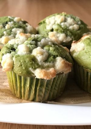 生クリームで、抹茶と小豆のマフィン-レシピのメイン写真