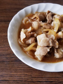 かぼちゃの煮汁で豚皿~しょうが焼き風~-レシピのメイン写真
