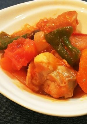 鶏もも肉の野菜たっぷりトマト煮込み★-レシピのメイン写真