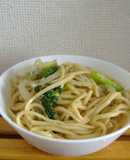 ほうれん草とししゃもパスタ（焼きそば）