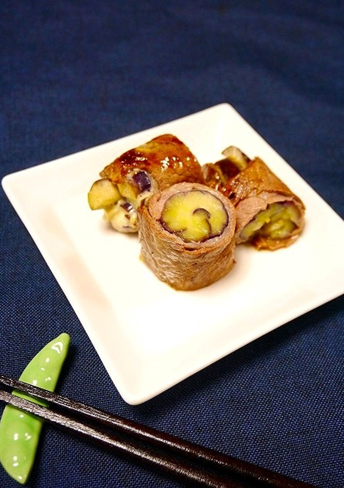 簡単！焦がし醤油☆とろとろ茄子の肉巻き-レシピのメイン写真