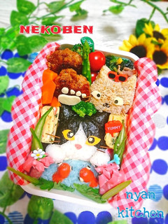 猫好きさんへ『ねこと金魚』弁当♡-レシピのメイン写真