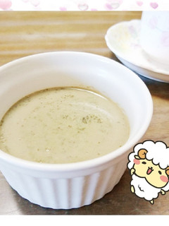 マクロビ☆緑茶の豆乳プリン風-レシピのメイン写真