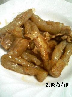 蒟蒻と豚バラ肉のピリ辛炒め-レシピのメイン写真