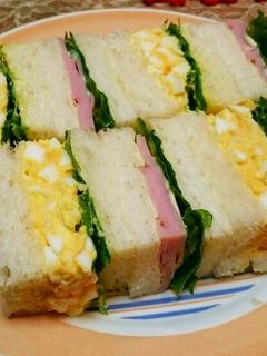 ハムサンドと卵サンド-レシピのメイン写真
