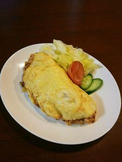 合挽き肉と玉葱炒めのオムライス-レシピのメイン写真