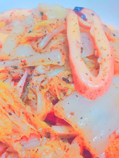 レンジで!イカと白菜のピリ辛胡麻和え-レシピのメイン写真