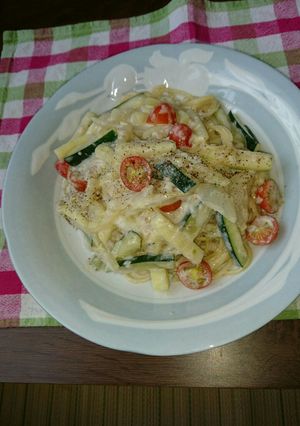ゴルゴンゾーラとひき肉のクリームパスタ-レシピのメイン写真
