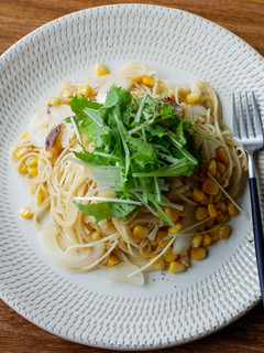 コーンと玉ねぎのシンプルパスタ-レシピのメイン写真