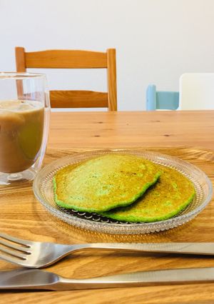 オートミール小松菜パンケーキ（ワッフル）-レシピのメイン写真