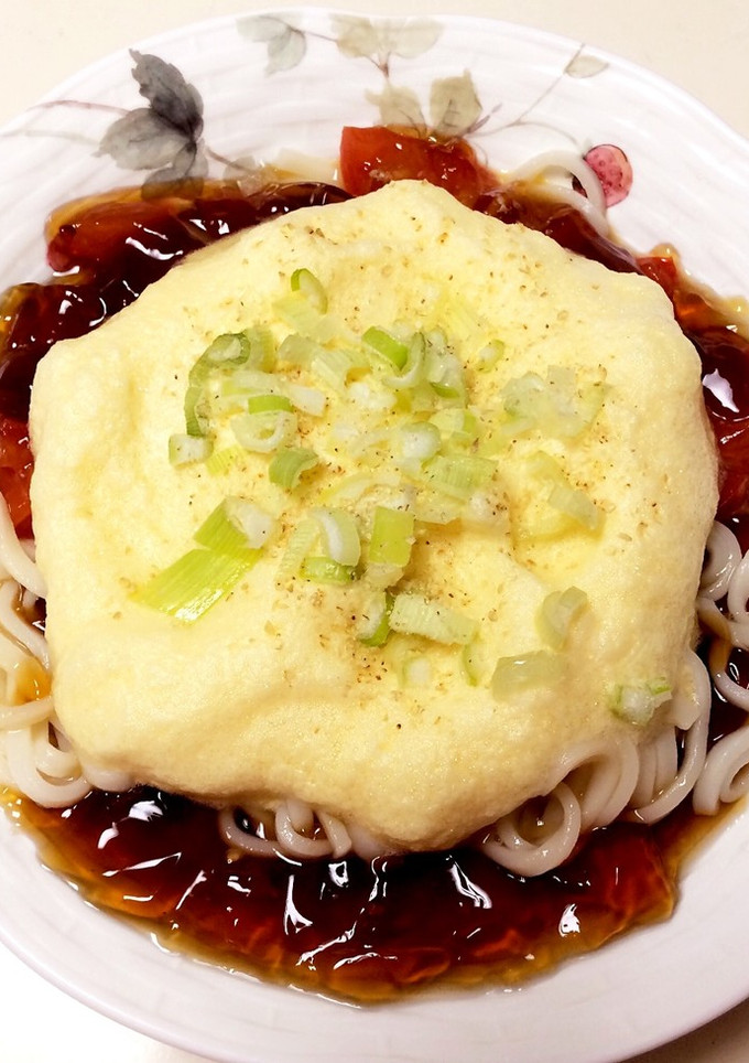 トマト寒天つゆとふわふわ卵の冷製うどん-レシピのメイン写真
